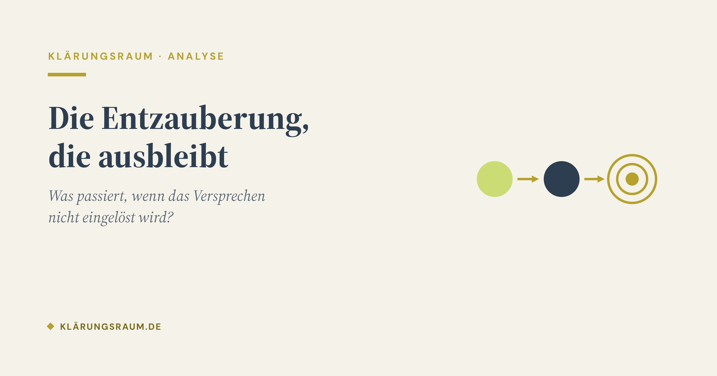 Die Entzauberung, die ausbleibt